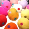 Easter eggs, felted Easter egg, XXL eggs polka dots, polka dotted eggs