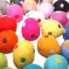 Easter eggs, felted Easter egg, XXL eggs polka dots, polka dotted eggs