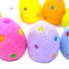 Easter eggs, felted Easter egg, XXL eggs polka dots, polka dotted eggs