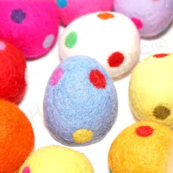 Easter eggs, felted Easter egg, XXL eggs polka dots, polka dotted eggs