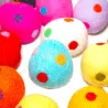 Easter eggs, felted Easter egg, XXL eggs polka dots, polka dotted eggs