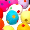 Easter eggs, felted Easter egg, XXL eggs polka dots, polka dotted eggs