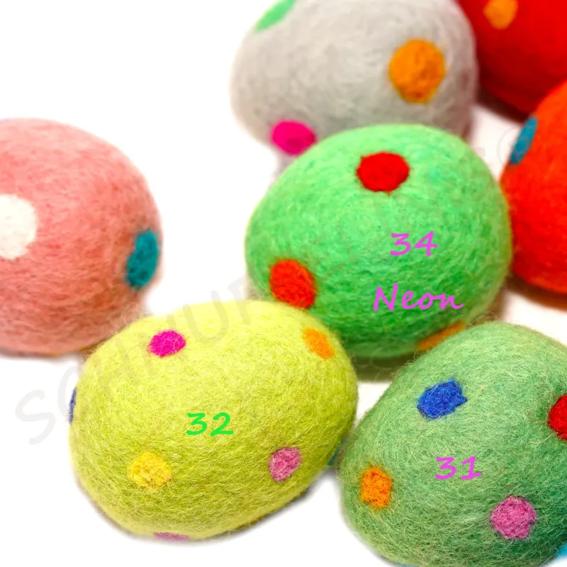 Easter eggs, felted Easter egg, XXL eggs polka dots, polka dotted eggs