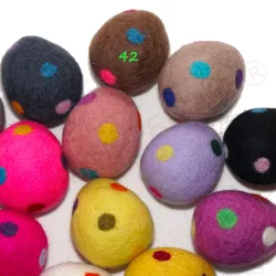 Easter eggs, felted Easter egg, XXL eggs polka dots, polka dotted eggs