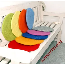 uni colour seat cushion, felt seat cushion, cats seat cushions