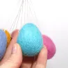 felt eggs hanger, felted easter eggs to hang, felt eggs large