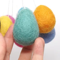 felt eggs hanger, felted easter eggs to hang, felt eggs large