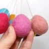 felt eggs hanger, felted easter eggs to hang, felt eggs large