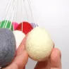 felt eggs hanger, felted easter eggs to hang, felt eggs large