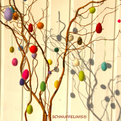 Felt 20pcs. Easter eggs 4,5cm/1,77" XL + hanger