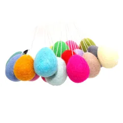 felt eggs hanger, felted easter eggs to hang, felt eggs large