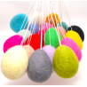 Felt 20pcs. Easter eggs 4,5cm/1,77" XL + hanger