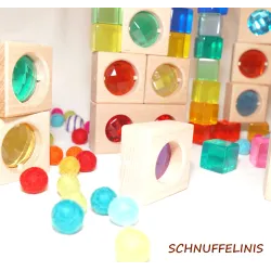 cubes lumineux avec 5 facettes de couleurs kaléidoscopes