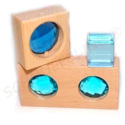 Montessori facet bricks, light building blocks 5 colors kaleidoscopes