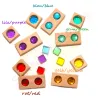 Montessori facet bricks, light building blocks 5 colors kaleidoscopes