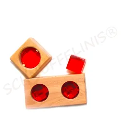 Montessori facet bricks, light building blocks 5 colors kaleidoscopes