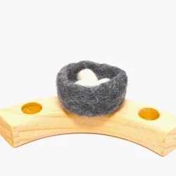 Eastern motif plug snow chicken eggs in nest, felt plug chicken eggs