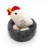 Eastern motif plug snow chicken eggs in nest, felt plug chicken eggs