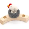 Eastern motif plug snow chicken eggs in nest, felt plug chicken eggs