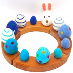 Birthday felt bunny, Easter eggs plugs, Birthday plug Easter bunny