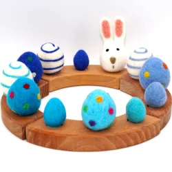 Birthday felt bunny, Easter eggs plugs, Birthday plug Easter bunny