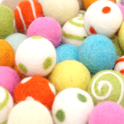 Filzkugeln 3 Größen Mix Fröhlich