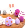 Birthday felt bunny, Easter eggs plugs, Birthday plug Easter bunny