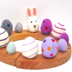 Birthday felt bunny, Easter eggs plugs, Birthday plug Easter bunny