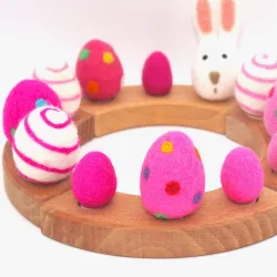 Birthday felt bunny, Easter eggs plugs, Birthday plug Easter bunny