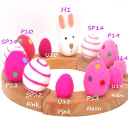 Birthday felt bunny, Easter eggs plugs, Birthday plug Easter bunny