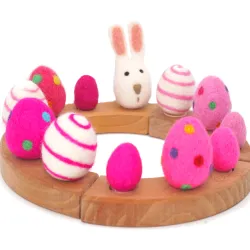 Birthday felt bunny, Easter eggs plugs, Birthday plug Easter bunny