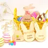 Wooden bunny name tag, Easter bunny gift tags with name