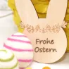 Osteranhänger Holz Hase mit Namen für Kinder, Geschenkanhänger Freunde