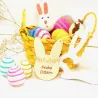 Wooden bunny name tag, Easter bunny gift tags with name