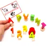 Birthday numbers colorful wooden 1 to 10, colorful wood birthday plug