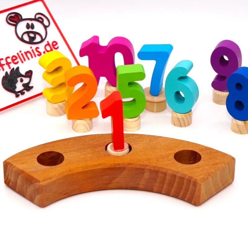 Birthday numbers colorful wooden 1 to 10, colorful wood birthday plug