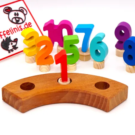 Birthday numbers colorful wooden 1 to 10, colorful wood birthday plug