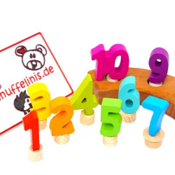 Birthday numbers colorful wooden 1 to 10, colorful wood birthday plug