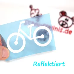 reflektieren Bügelbilder Fahrradfahrer, Sicherheit durch Reflektionen