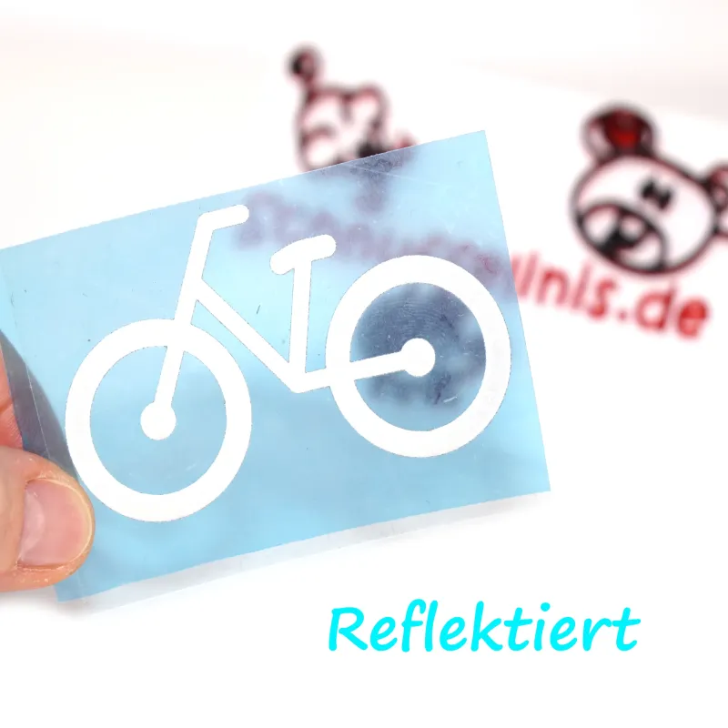 reflektieren Bügelbilder Fahrradfahrer, Sicherheit durch Reflektionen