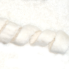 Cat toy white felt curl
