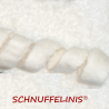 Cat toy white felt curl