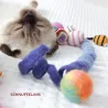 felted cat toy, felted swirly strings, toys for cats, Cat toys