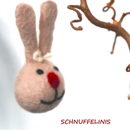 Filz Hasen zu Ostern, Hasen gefilzt, Geschenkanhänger Hase, Ostereier