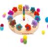 Birthday candles rainbow, Grimms fitting candles, plain pyramid candles