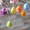 wool felt Easter eggs, felt eggs patterned, felt, colorful Easter egg