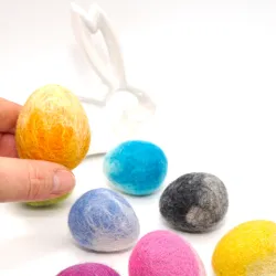 wool felt Easter eggs, felt eggs marble, felt, colorful Easter egg