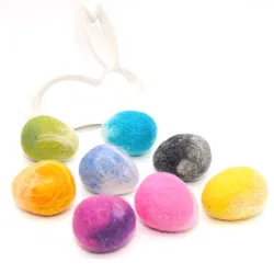 wool felt Easter eggs, felt eggs marble, felt, colorful Easter egg