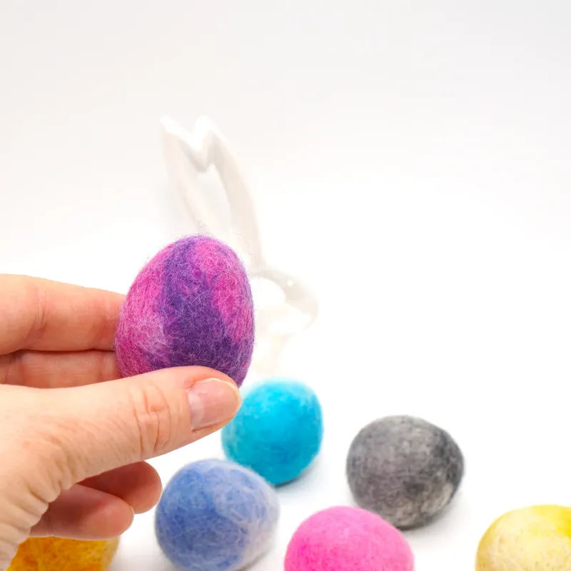 wool felt Easter eggs, felt eggs marble, felt, colorful Easter egg