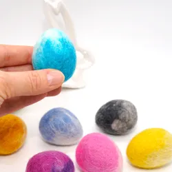 wool felt Easter eggs, felt eggs marble, felt, colorful Easter egg